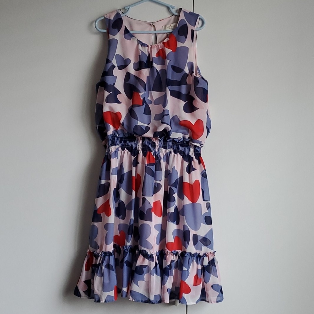 Kate Spade Girls Confetti Hearts Dress Size 10